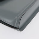 BALLY Tote Bag Leather Gray Gold Auth BA10108-9