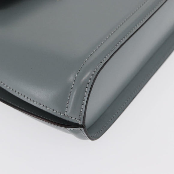 BALLY Tote Bag Leather Gray Gold Auth BA10108