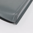 BALLY Tote Bag Leather Gray Gold Auth BA10108-15