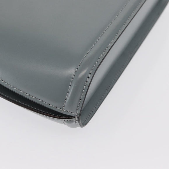 BALLY Tote Bag Leather Gray Gold Auth BA10108