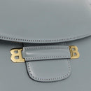 BALLY Tote Bag Leather Gray Gold Auth BA10108-17