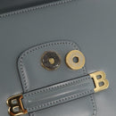 BALLY Tote Bag Leather Gray Gold Auth BA10108-10