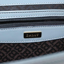 BALLY Tote Bag Leather Gray Gold Auth BA10108-18