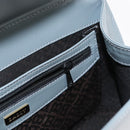 BALLY Tote Bag Leather Gray Gold Auth BA10108-21