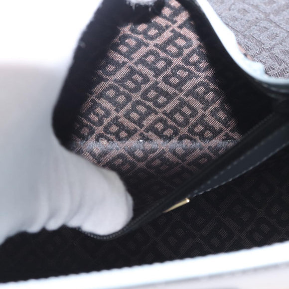 BALLY Tote Bag Leather Gray Gold Auth BA10108