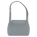 BALLY Tote Bag Leather Gray Gold Auth BA10108-2