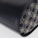 Salvatore Ferragamo Gancini Shoulder Bag Canvas Navy Gold Auth BA10109-16