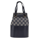 Salvatore Ferragamo Gancini Shoulder Bag Canvas Navy Gold Auth BA10109-13