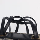 Salvatore Ferragamo Gancini Shoulder Bag Canvas Navy Gold Auth BA10109-14