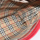 Burberrys Shoulder Bag Leather Red Gold Auth BA1011-16