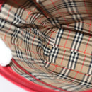 Burberrys Shoulder Bag Leather Red Gold Auth BA1011-17