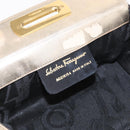 Salvatore Ferragamo Gancini Hand Bag Leather Gold Auth BA10111-12