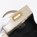 Salvatore Ferragamo Gancini Hand Bag Leather Gold Auth BA10111-10