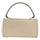 Salvatore Ferragamo Gancini Hand Bag Leather Gold Auth BA10111-2