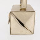 Salvatore Ferragamo Gancini Hand Bag Leather Gold Auth BA10111-3