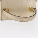 Salvatore Ferragamo Gancini Hand Bag Leather Gold Auth BA10111-7