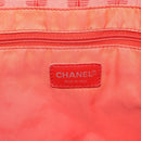 CHANEL New Travel line Tote Bag Nylon Silver Orange CC Auth BA10113-10