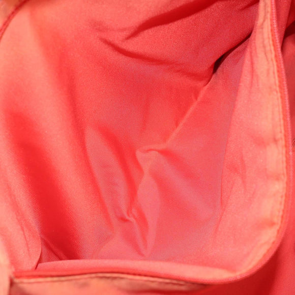 CHANEL New Travel line Tote Bag Nylon Silver Orange CC Auth BA10113