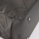 CHANEL Paris Biarritz GM Tote Bag Nylon Silver CC Auth BA10114-12