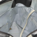 CHANEL Paris Biarritz GM Tote Bag Nylon Silver CC Auth BA10114-20