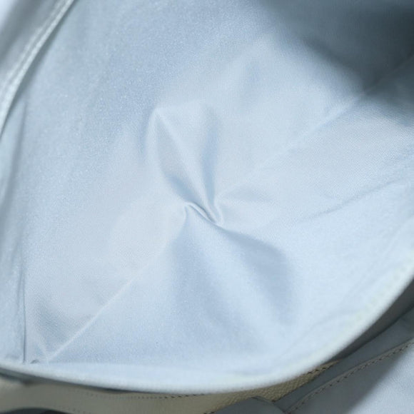 CHANEL Paris Biarritz GM Tote Bag Nylon Silver CC Auth BA10114