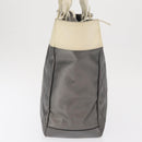 CHANEL Paris Biarritz GM Tote Bag Nylon Silver CC Auth BA10114-5