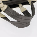 CHANEL Paris Biarritz GM Tote Bag Nylon Silver CC Auth BA10114-7