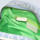 BVLGARI Shoulder Bag Canvas Blue Silver Auth BA10117-20