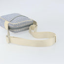 BVLGARI Shoulder Bag Canvas Blue Silver Auth BA10117-7