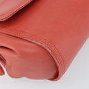 LOEWE Anagram Shoulder Bag Leather Pink Gold Auth BA10118-14