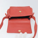 LOEWE Anagram Shoulder Bag Leather Pink Gold Auth BA10118-17