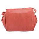 LOEWE Anagram Shoulder Bag Leather Pink Gold Auth BA10118-2