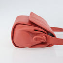 LOEWE Anagram Shoulder Bag Leather Pink Gold Auth BA10118-3