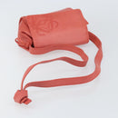 LOEWE Anagram Shoulder Bag Leather Pink Gold Auth BA10118-7