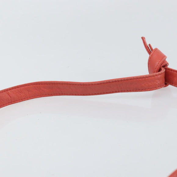 LOEWE Anagram Shoulder Bag Leather Pink Gold Auth BA10118