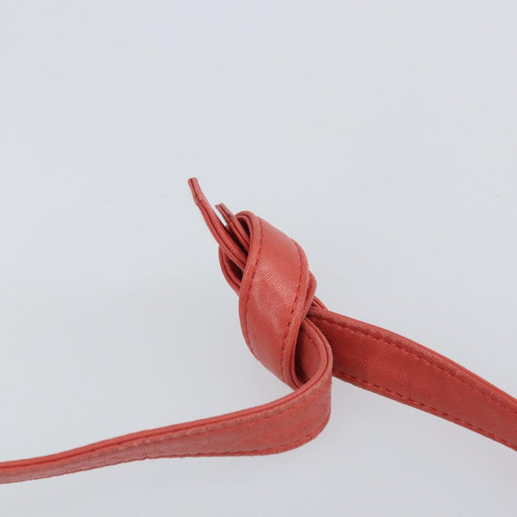 LOEWE Anagram Shoulder Bag Leather Pink Gold Auth BA10118