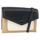 GIVENCHY Shoulder Bag Leather Black Silver Auth BA10120-1
