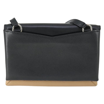 GIVENCHY Shoulder Bag Leather Black Silver Auth BA10120 - 0