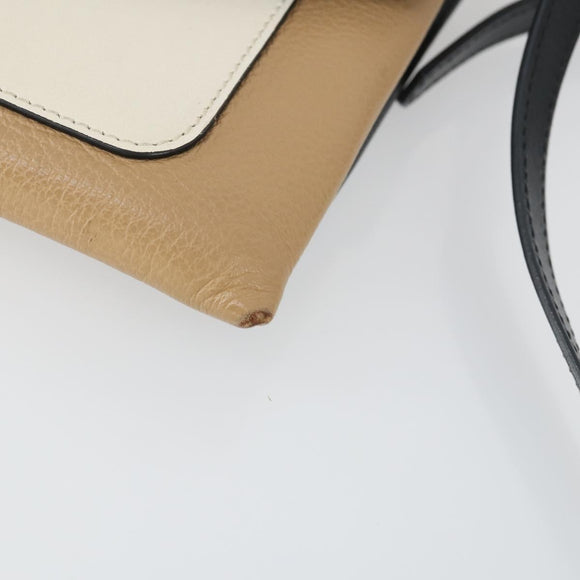 GIVENCHY Shoulder Bag Leather Black Silver Auth BA10120