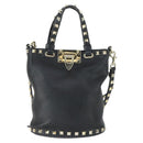 VALENTINO Handtasche Leder 2way Schwarz Gold Orig. BA10121-13