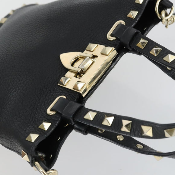 VALENTINO Handtasche Leder 2way Schwarz Gold Orig. BA10121