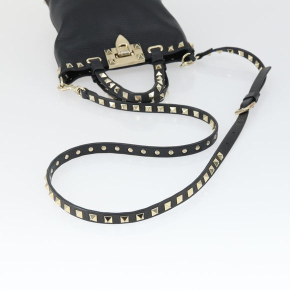 VALENTINO Handtasche Leder 2way Schwarz Gold Orig. BA10121