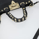 VALENTINO Handtasche Leder 2way Schwarz Gold Orig. BA10121-8