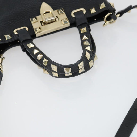 VALENTINO Handtasche Leder 2way Schwarz Gold Orig. BA10121