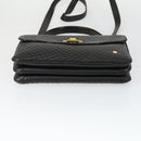 BALLY Hand Bag Leather 2way Black Gold Auth BA10122-5