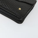 BALLY Hand Bag Leather 2way Black Gold Auth BA10122-16