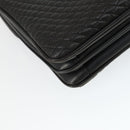 BALLY Hand Bag Leather 2way Black Gold Auth BA10122-19