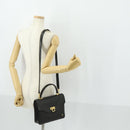 BALLY Hand Bag Leather 2way Black Gold Auth BA10122-27