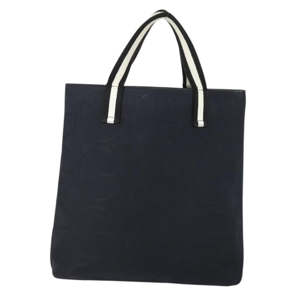 GUCCI Tote Bag Canvas Navy 123439 Auth BA10125