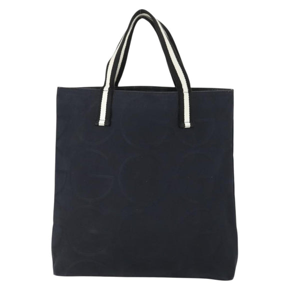 GUCCI Tote Bag Canvas Navy 123439 Auth BA10125